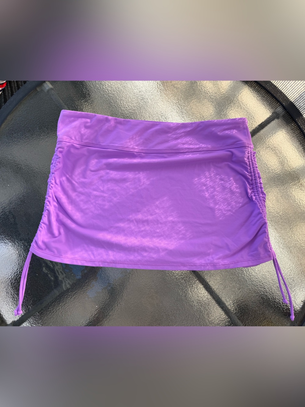 Athleta Mauve Ruched Swim Skirt